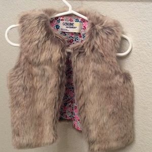 Faux fur toddler vest